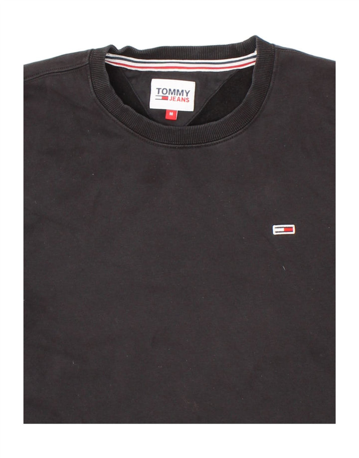 TOMMY HILFIGER Mens Sweatshirt Jumper Medium Black Cotton Vintage Tommy Hilfiger and Second-Hand Tommy Hilfiger from Messina Hembry 