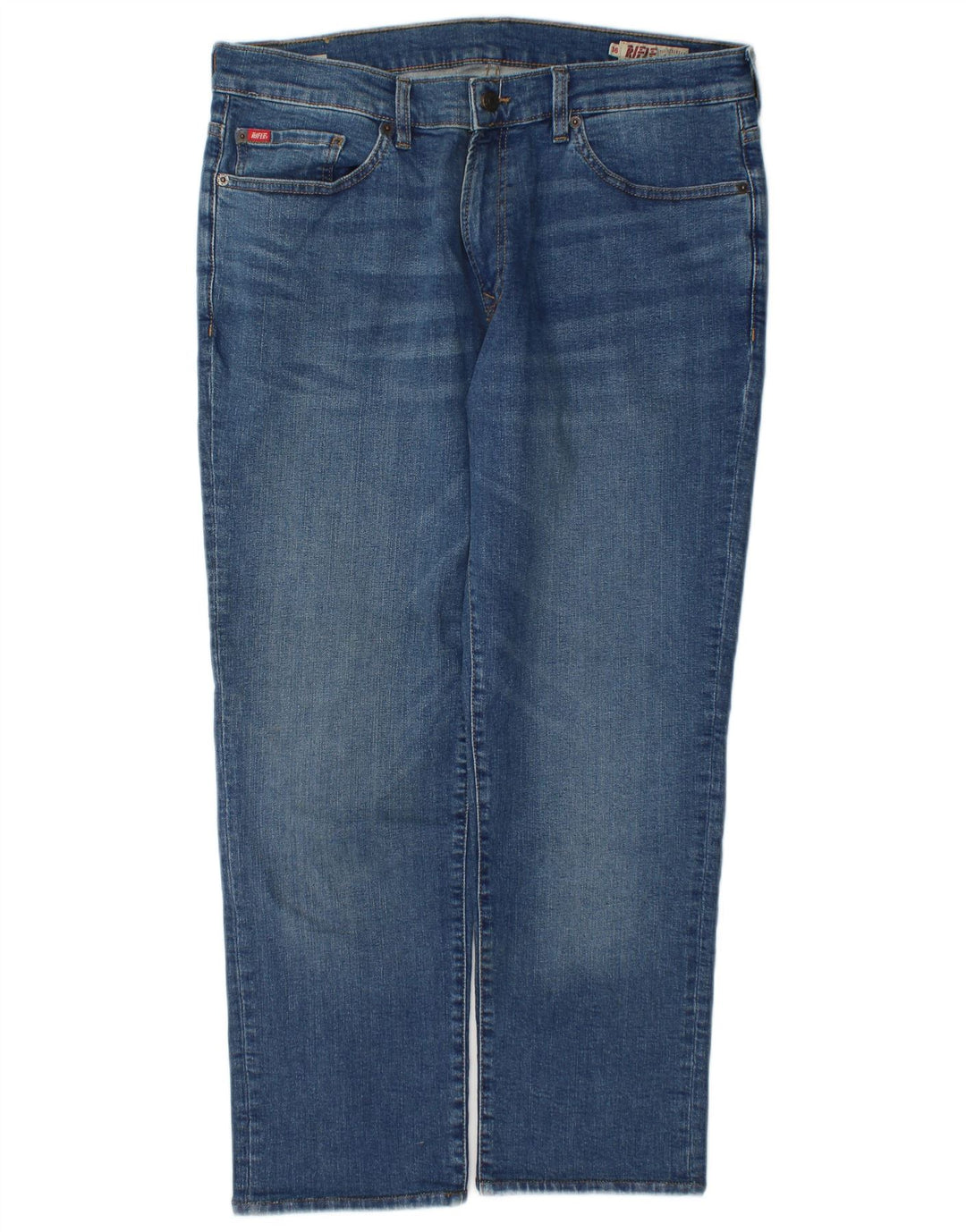 Rifle Mens Straight Jeans W36 L28 Blue Cotton