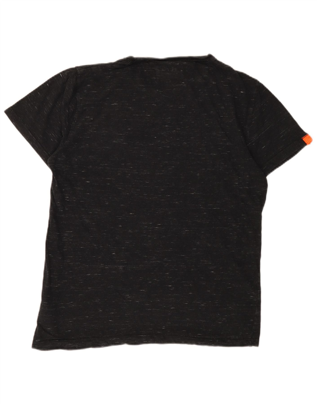 SUPERDRY Mens T-Shirt Top Medium Black Flecked Cotton