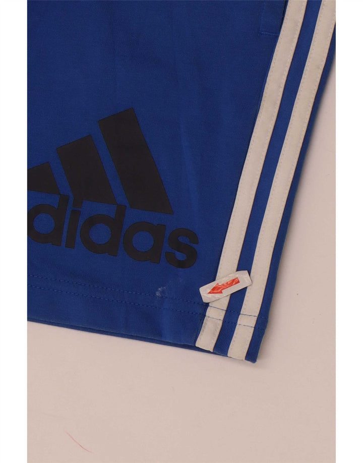 Adidas Boys Sport Shorts 9-10 Years Small Blue Cotton