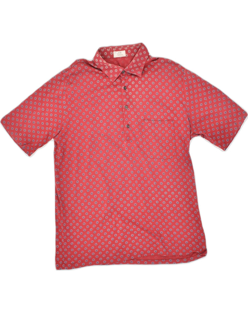 INGRAM Mens Polo Shirt IT 52 Large Red Polka Dot Cotton | Vintage Ingram | Thrift | Second-Hand Ingram | Used Clothing | Messina Hembry 