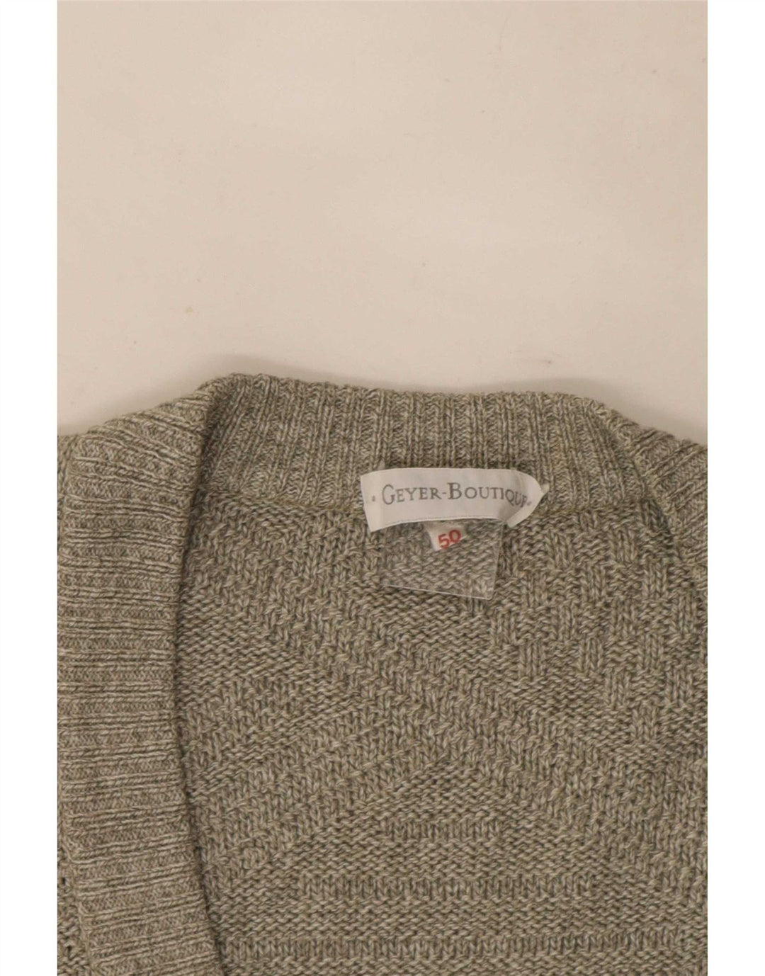 Vintage Mens Cardigan Sweater IT 50 Large Grey