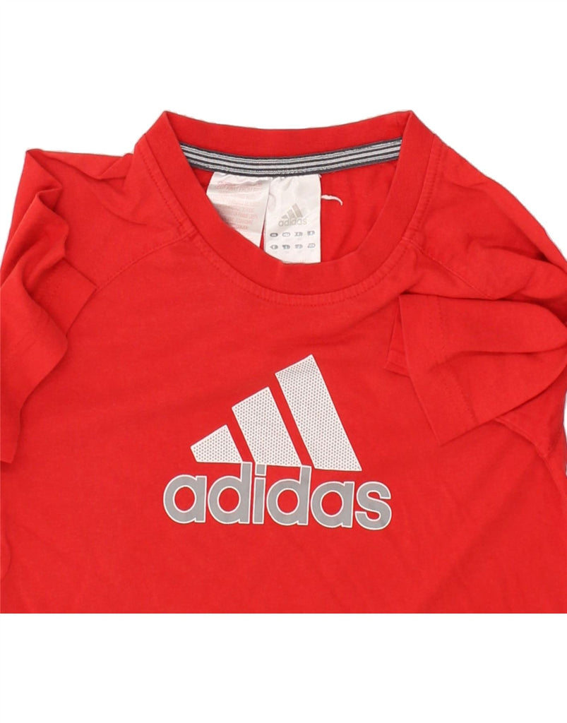 ADIDAS Boys Graphic T-Shirt Top 9-10 Years Medium Red Cotton | Vintage Adidas | Thrift | Second-Hand Adidas | Used Clothing | Messina Hembry 