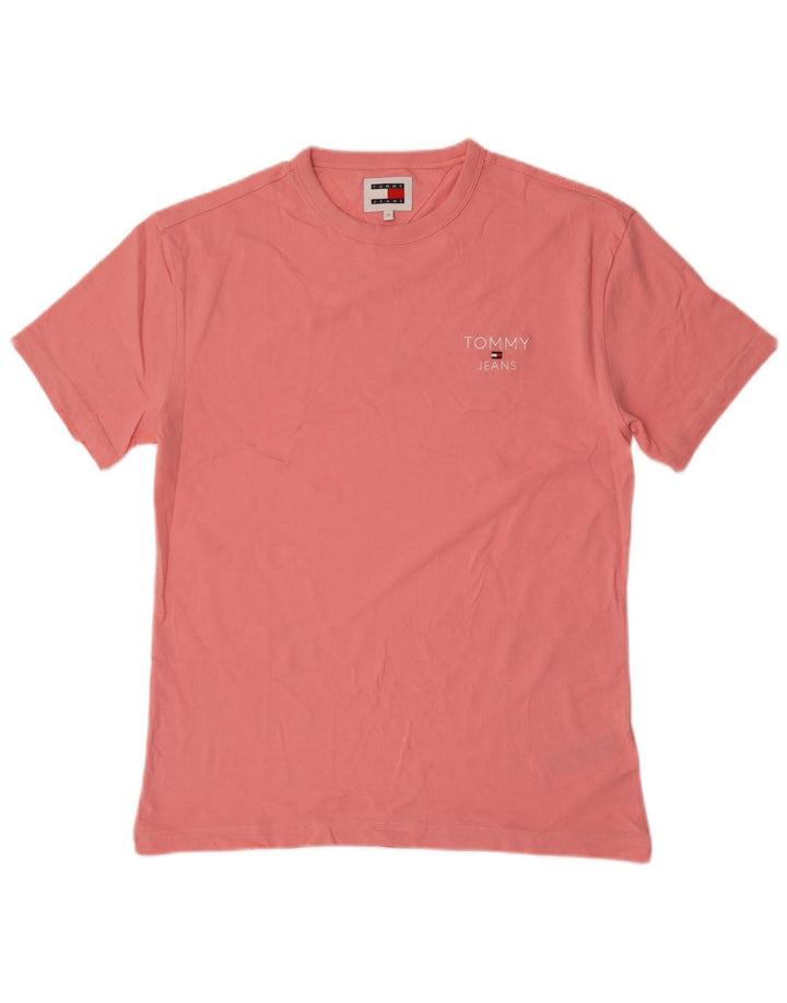 Tommy Hilfiger Mens T-Shirt Top Small Pink Cotton