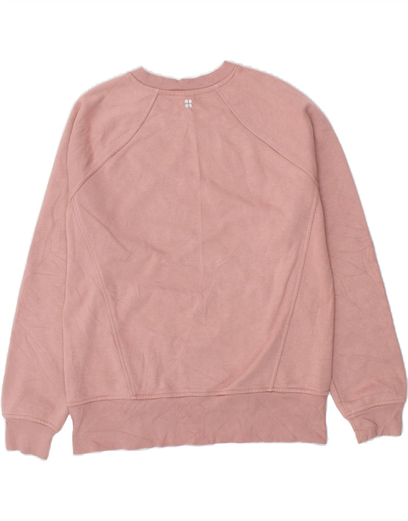 SWEATY BETTY Womens Sweatshirt Jumper UK 6 XS Pink Cotton | Vintage Sweaty Betty | Thrift | Second-Hand Sweaty Betty | Used Clothing | Messina Hembry 