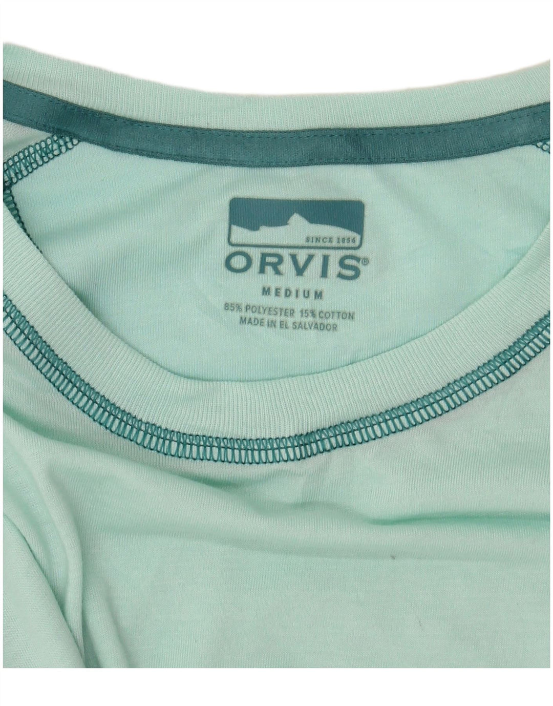Orvis Mens Top Long Sleeve Medium Green Polyester