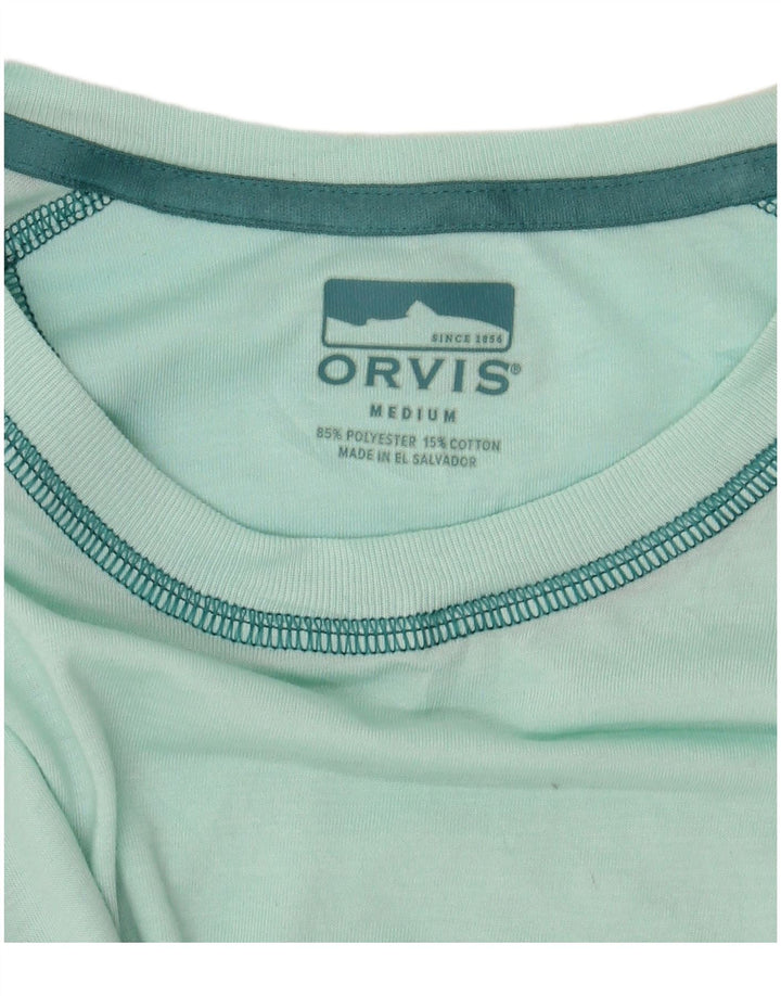 Orvis Mens Top Long Sleeve Medium Green Polyester