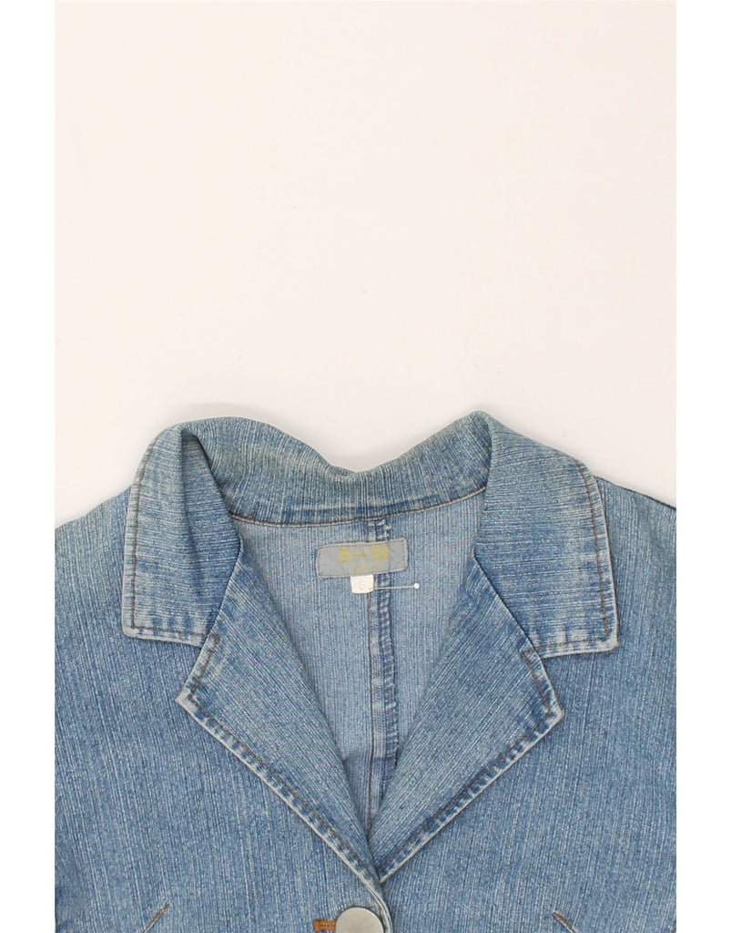 VINTAGE Womens Denim Jacket UK 10 Small Blue Cotton | Vintage Vintage | Thrift | Second-Hand Vintage | Used Clothing | Messina Hembry 