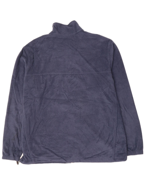 Columbia Mens Fleece Jacket UK 44 2XL Navy Blue Polyester