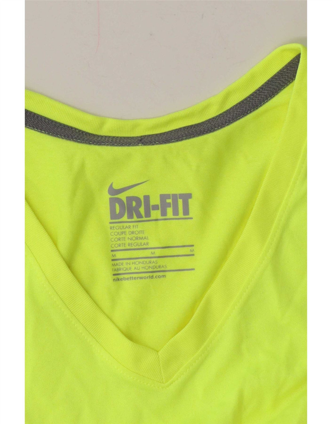 Nike Womens Dri Fit Regular T-Shirt Top UK 12 Medium Green