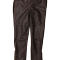 Vintage Womens Slim Leather Trousers Large W30 L28 Black Leather
