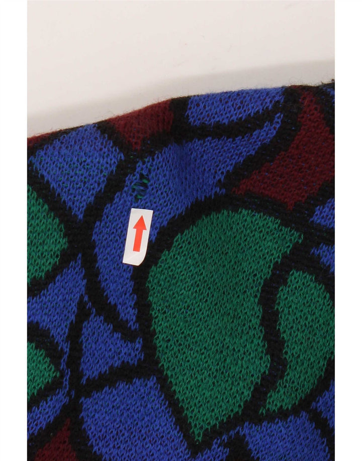 Vintage Womens Abstract Pattern Cardigan Sweater UK 18 XL Multicoloured