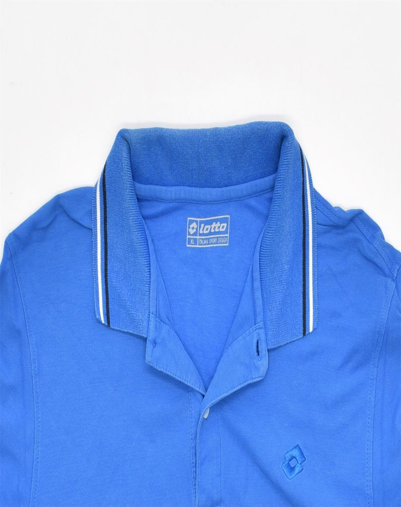 LOTTO Mens Polo Shirt XL Blue Cotton | Vintage | Thrift | Second-Hand | Used Clothing | Messina Hembry 