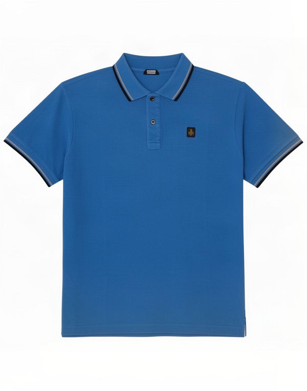 Refrigiwear Mens Polo Shirt Large Blue Cotton