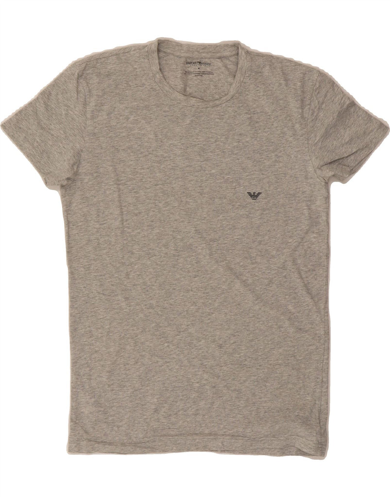 EMPORIO ARMANI Womens Underwear Graphic T-Shirt Top UK 12 Medium Grey Vintage Emporio Armani and Second-Hand Emporio Armani from Messina Hembry 
