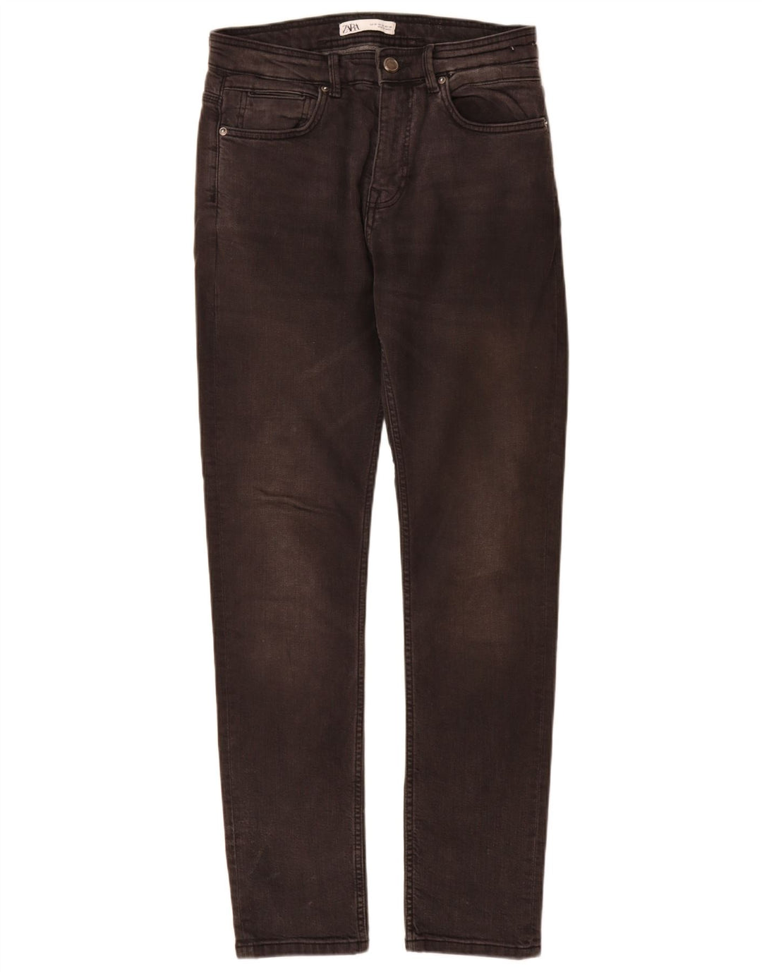 Zara Mens Slim Jeans EU 38 Small W30 L32 Grey Cotton