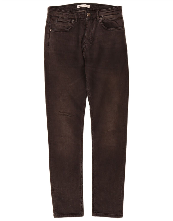 Zara Mens Slim Jeans EU 38 Small W30 L32 Grey Cotton