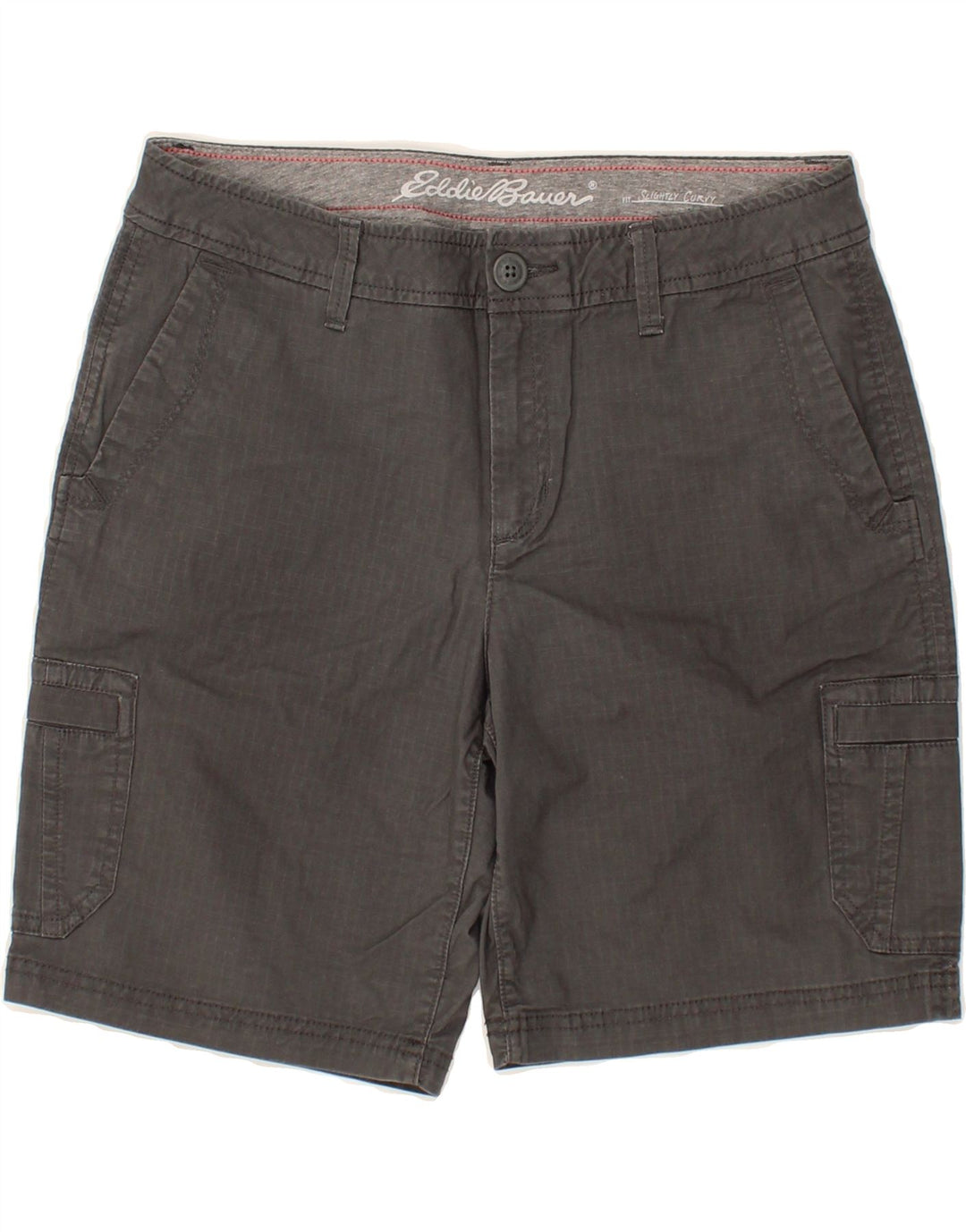 EDDIE BAUER Womens Slightly Curvy Cargo Shorts US 6 Medium W28  Grey Check Vintage Eddie Bauer and Second-Hand Eddie Bauer from Messina Hembry 