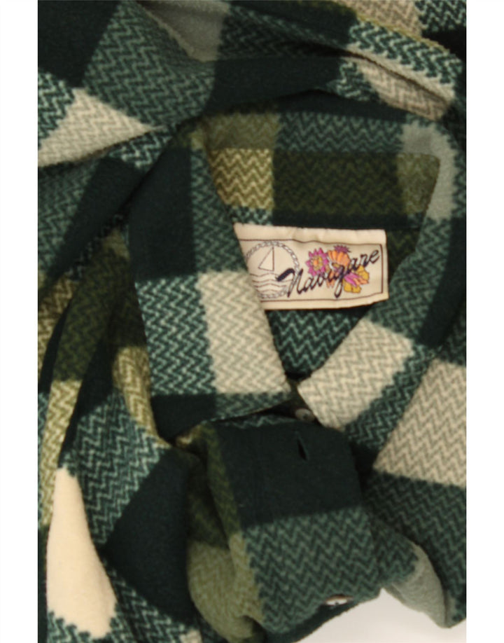 NAVIGARE Womens Oversized Fleece Shirt UK 14 Medium Green Polyester Vintage Navigare and Second-Hand Navigare from Messina Hembry 