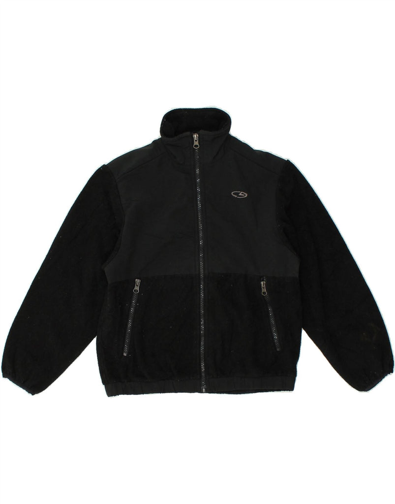 CHAMPION Boys Fleece Jacket 10-11 Years Small Black Polyester | Vintage Champion | Thrift | Second-Hand Champion | Used Clothing | Messina Hembry 