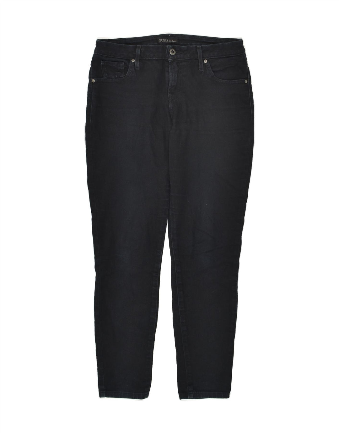 GUESS Womens Slim Jeans W29 L28 Black Cotton Vintage Guess and Second-Hand Guess from Messina Hembry 