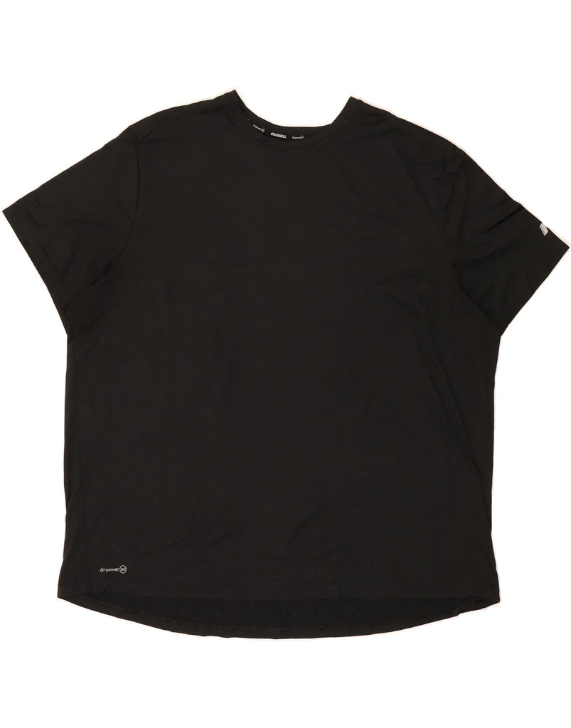 RUSSELL ATHLETIC Mens Dri-Power T-Shirt Top UK 54/56 3XL Black Polyester Vintage Russell Athletic and Second-Hand Russell Athletic from Messina Hembry 