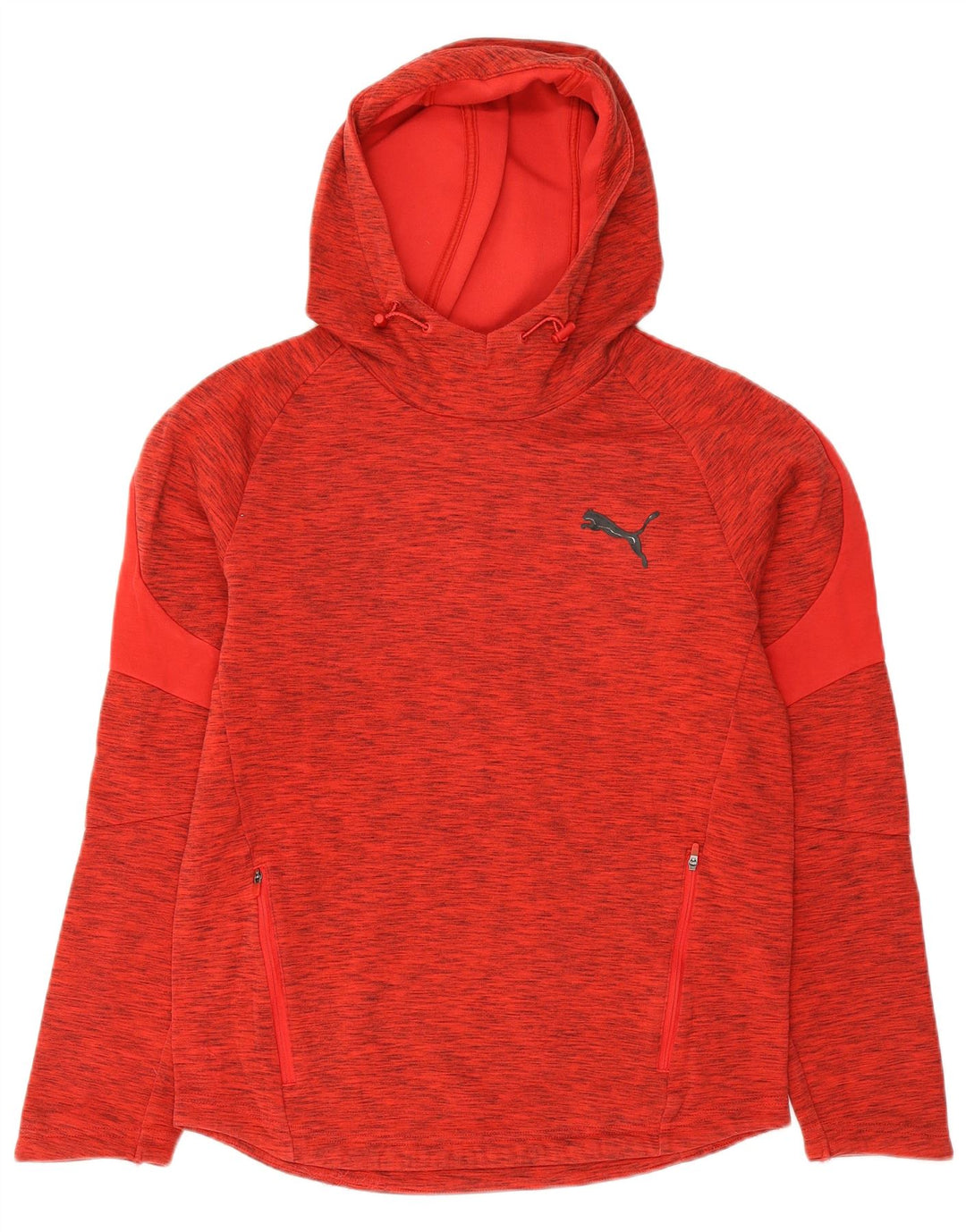 PUMA Mens Hoodie Jumper Small Red Flecked