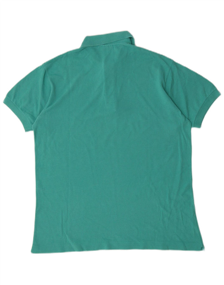 Lacoste Mens Polo Shirt Size 4 Medium Turquoise Cotton