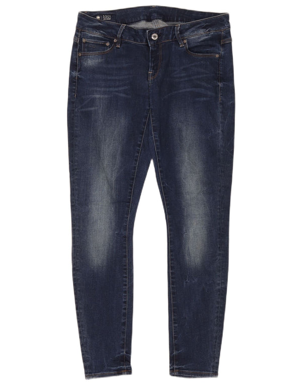 G-Star Womens Low Waist Skinny Jeans W30 L30 Navy Blue Cotton