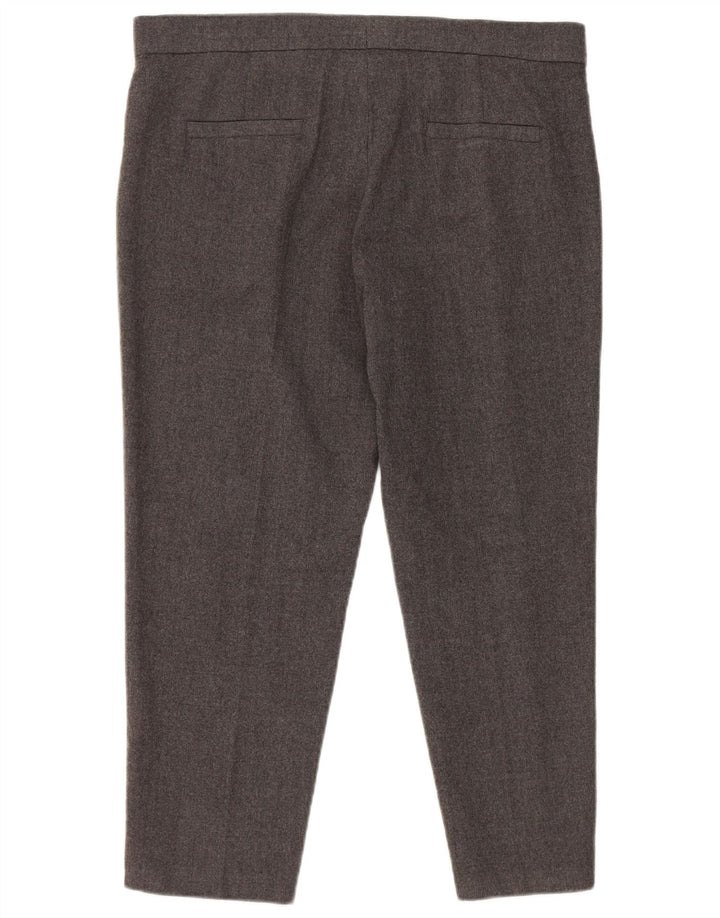 Escada Womens Capri Suit Trousers EU 40 Medium W34 L23 Grey Wool