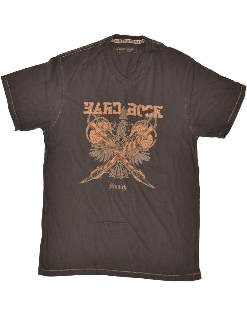 HARD ROCK CAFE Mens Munich T-Shirt Top Medium Brown Cotton | Vintage Hard Rock Cafe | Thrift | Second-Hand Hard Rock Cafe | Used Clothing | Messina Hembry 