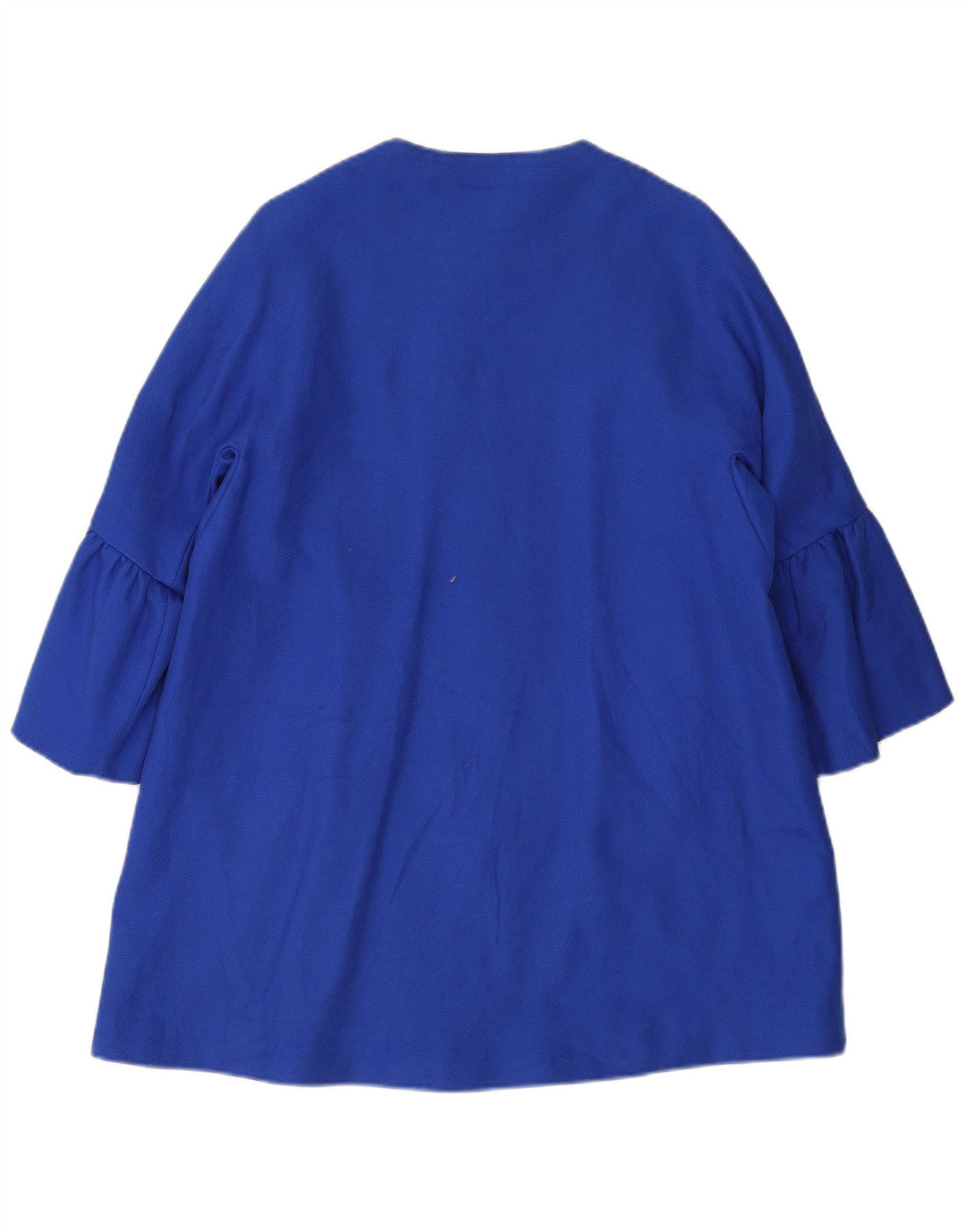 Zara Womens Overcoat UK 14 Medium Blue Cotton