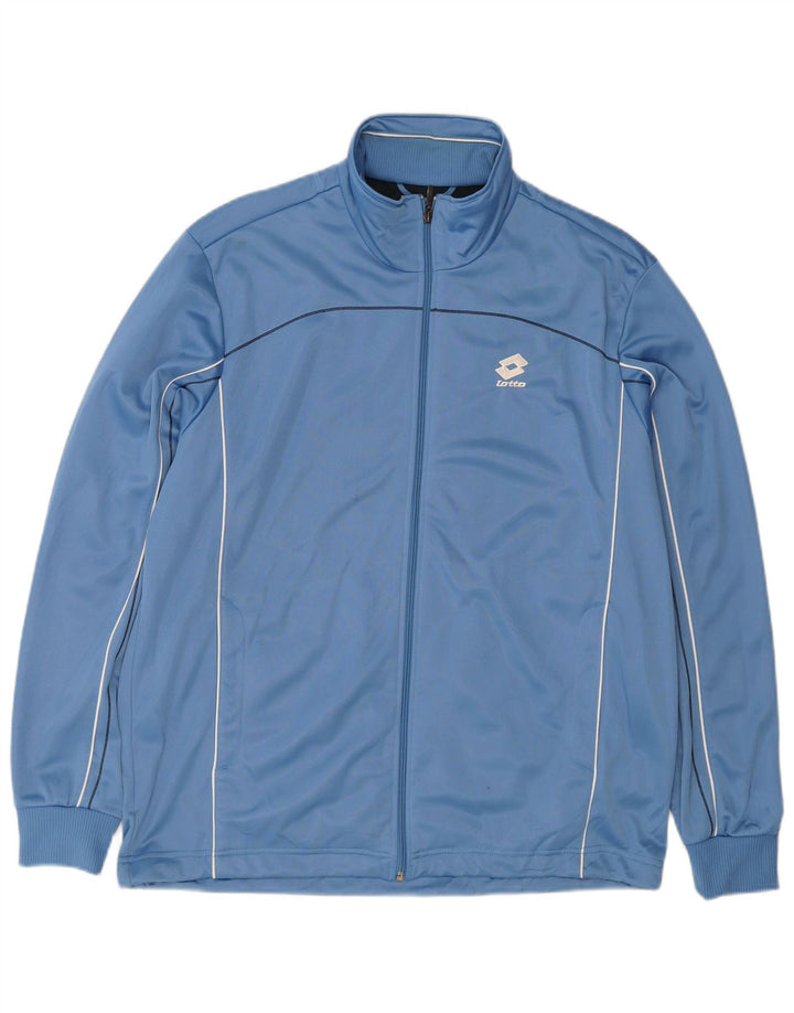 LOTTO Mens Tracksuit Top Jacket 2XL Blue Polyester