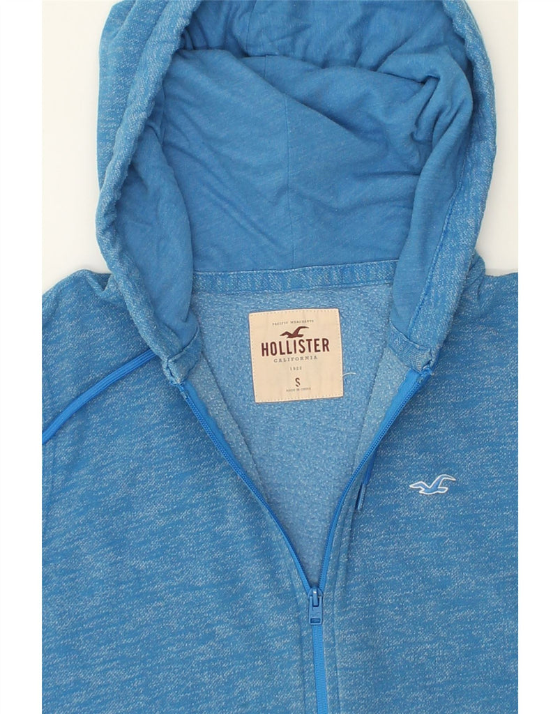 HOLLISTER Mens Zip Hoodie Sweater Small Blue Cotton | Vintage Hollister | Thrift | Second-Hand Hollister | Used Clothing | Messina Hembry 