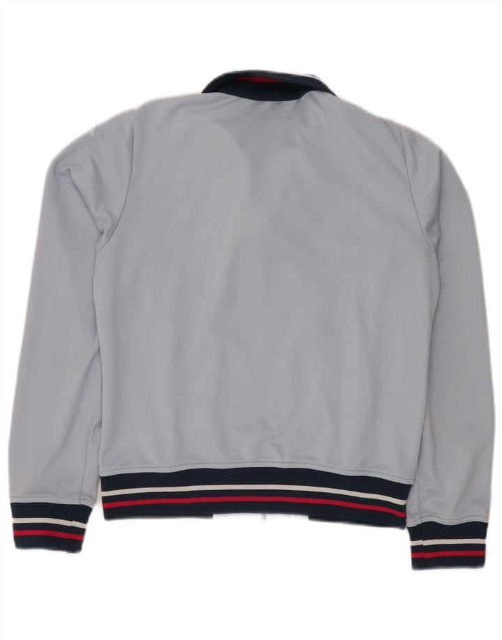 KAPPA Womens Tracksuit Top Jacket UK 14 Large Blue Colourblock Polyester