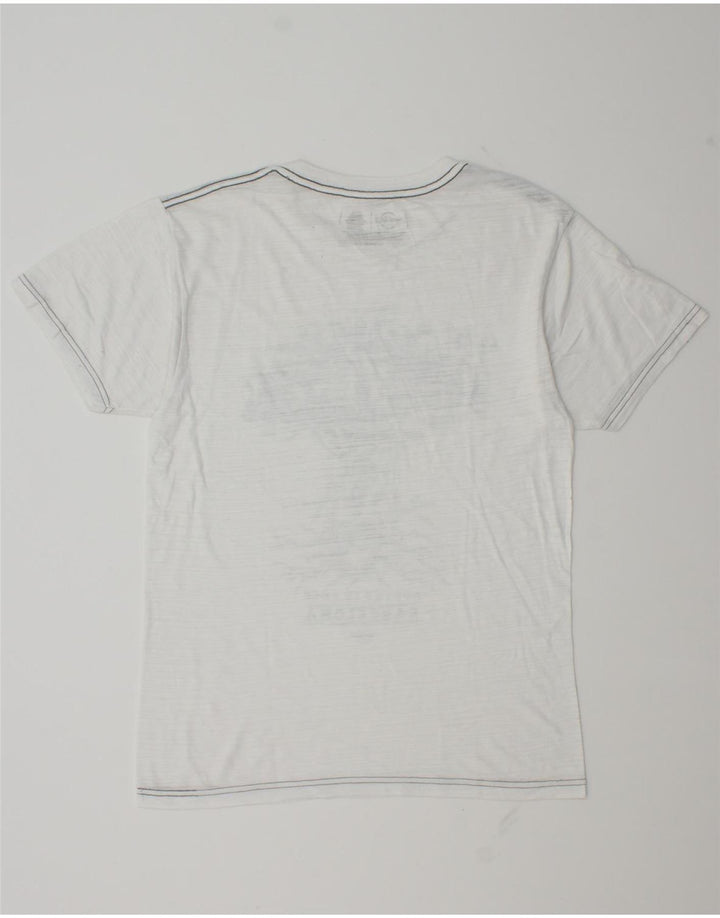 Hard Rock Cafe Mens Barcelona Graphic T-Shirt Top Small White Polyester
