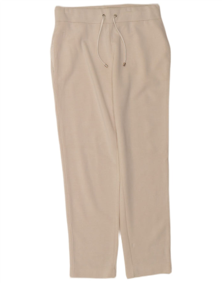 Ted Baker Womens Straight Casual Trousers Size 2 Small W32 L30 Off White