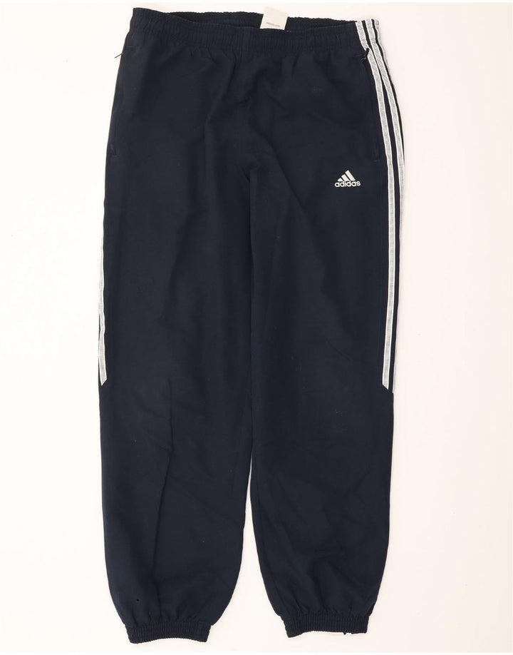 ADIDAS Mens Tracksuit Trousers Joggers Medium  Navy Blue Polyester