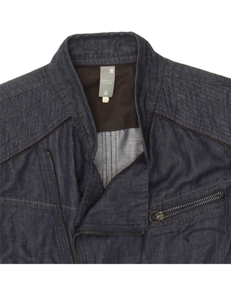 G-STAR Womens Denim Jacket UK 18 XL Navy Blue Cotton Vintage G-Star and Second-Hand G-Star from Messina Hembry 