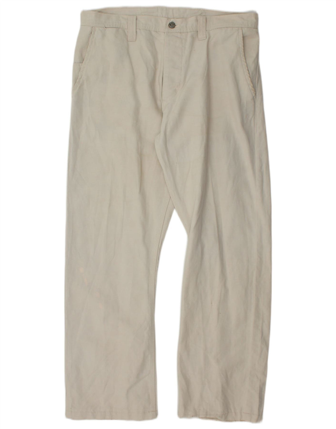 LEE Mens Straight Chino Trousers W36 L30 Off White