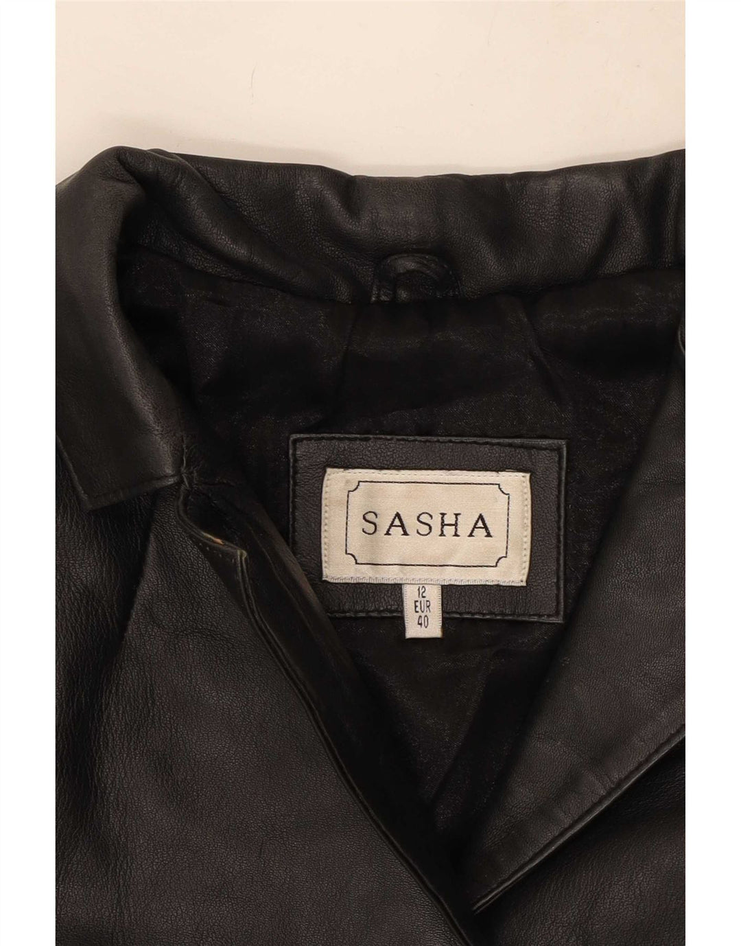 Sasha Womens Leather Jacket UK 12 Medium Black