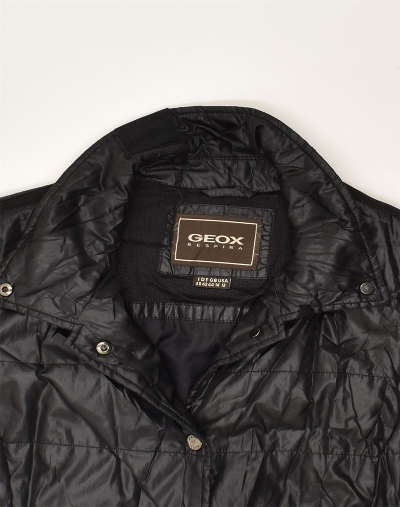 GEOX Womens Padded Jacket UK 14 Large  Black Polyester | Vintage Geox | Thrift | Second-Hand Geox | Used Clothing | Messina Hembry 