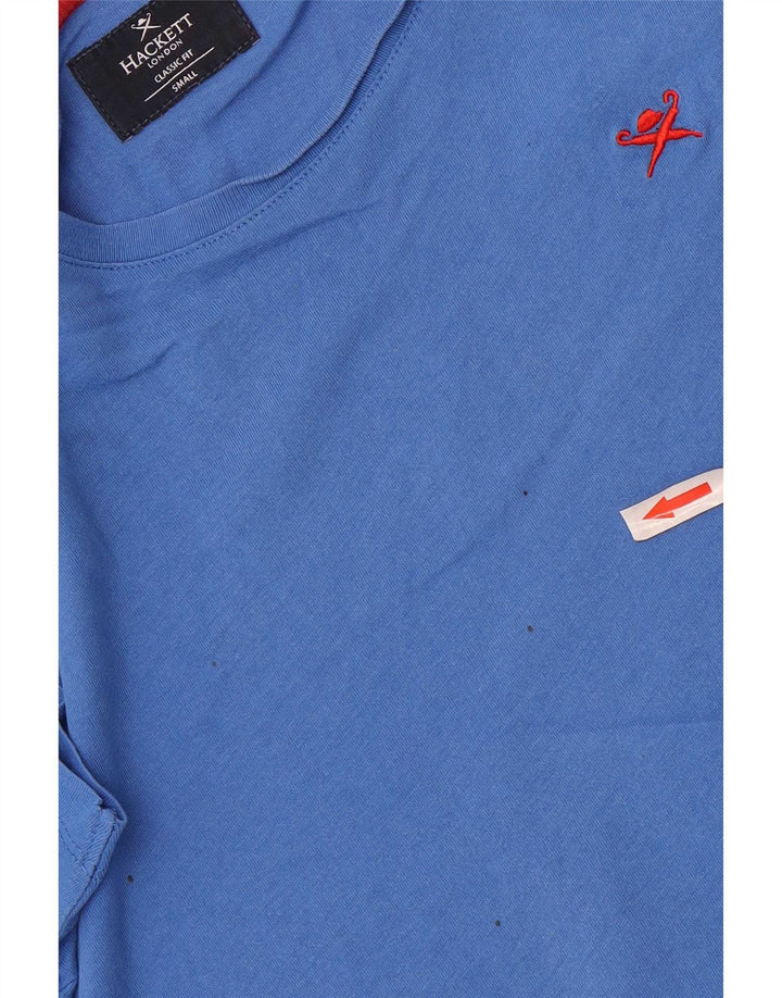 Hackett Mens Classic Fit T-Shirt Top Small Blue