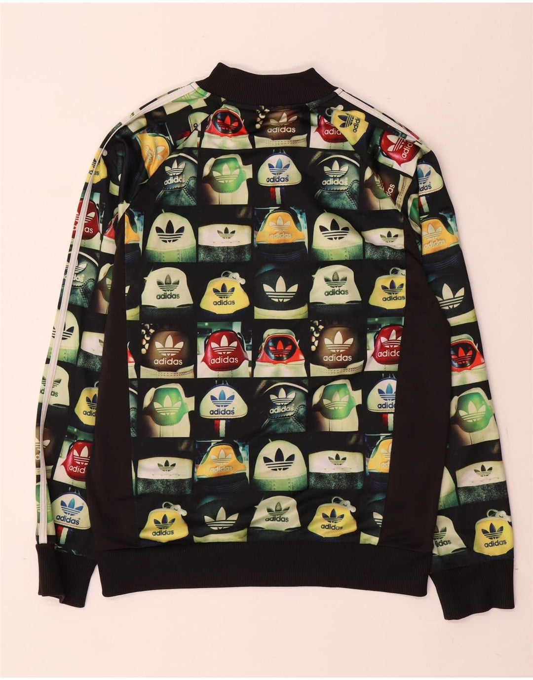 Adidas Mens Graphic Tracksuit Top Jacket Large Multicoloured Polyester