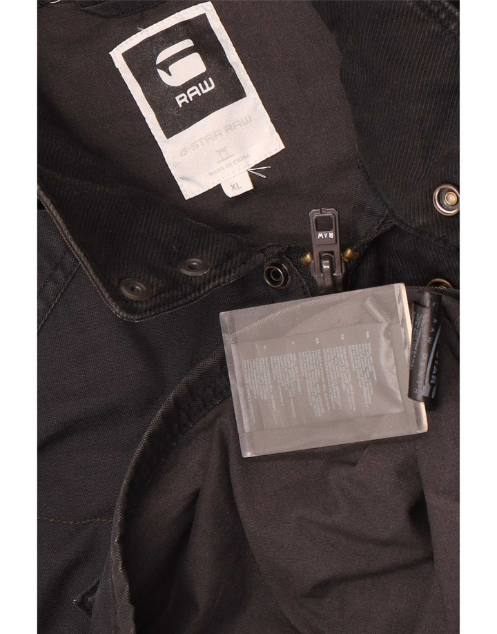 G-Star Mens Utility Jacket UK 42 XL Black Cotton