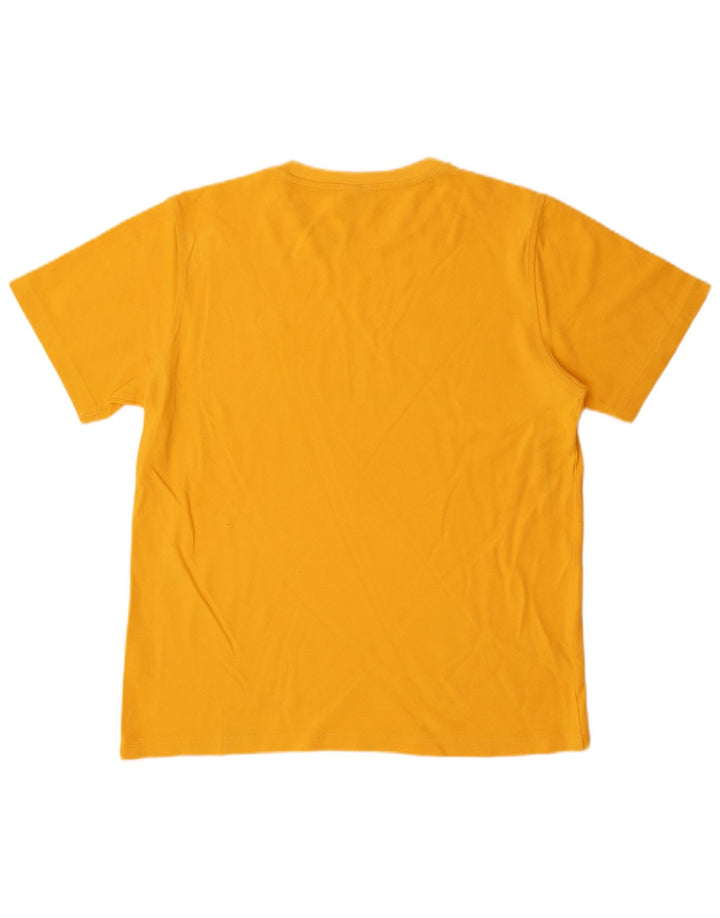 Lacoste Mens T-Shirt Top Size 4 Medium Yellow Cotton