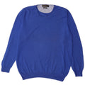 Zara Mens Crew Neck Jumper Sweater XL Blue Cotton