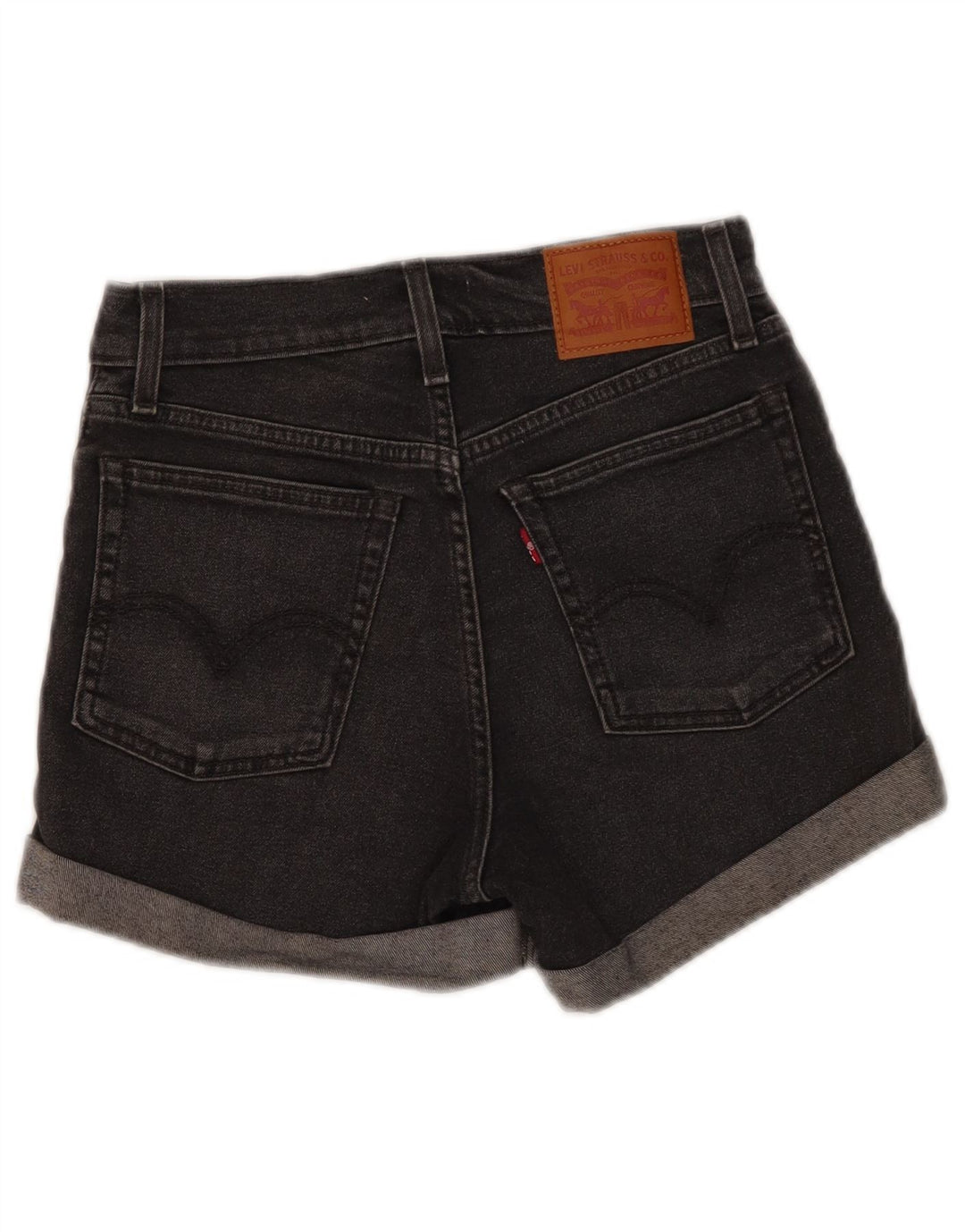 LEVI'S Womens Wedgie Denim Shorts W26 XS Grey Cotton