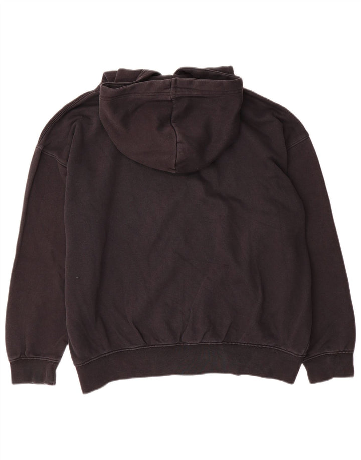 Nike Womens Oversized Hoodie Jumper UK 14 Medium Black Cotton