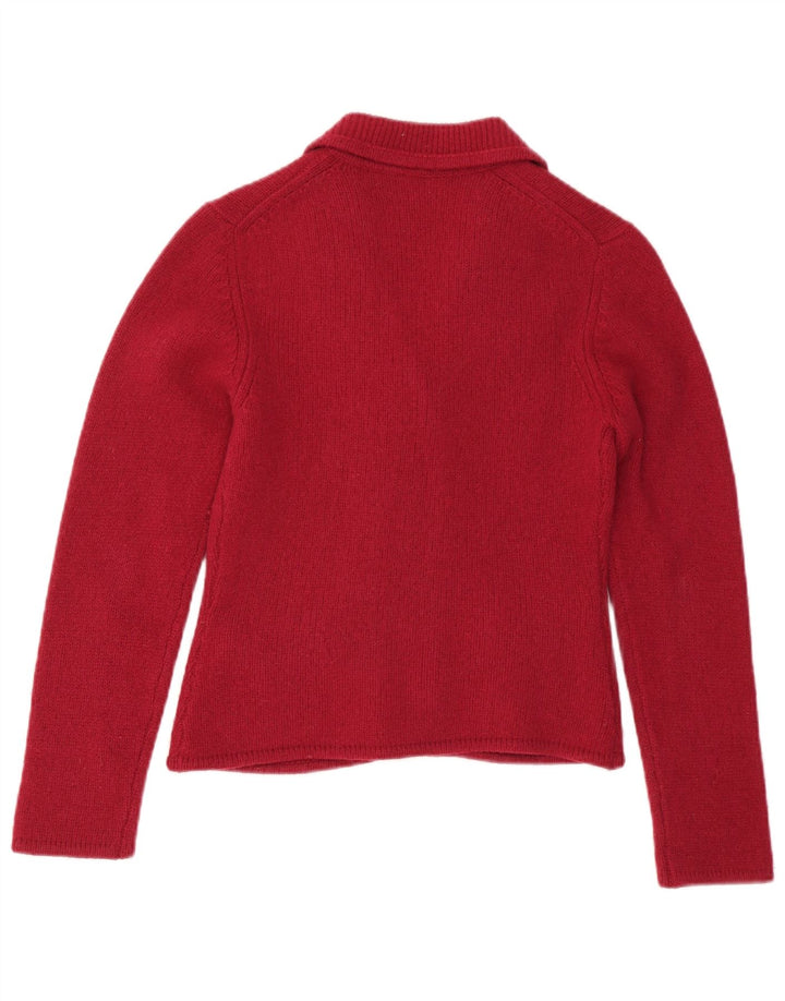 PHASE EIGHT Womens Cardigan Sweater UK 10 Small  Red Wool